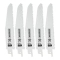 6 in. 5-8 TPI Bi-metal Reciprocating Saw Blades, 5 Pack W387025