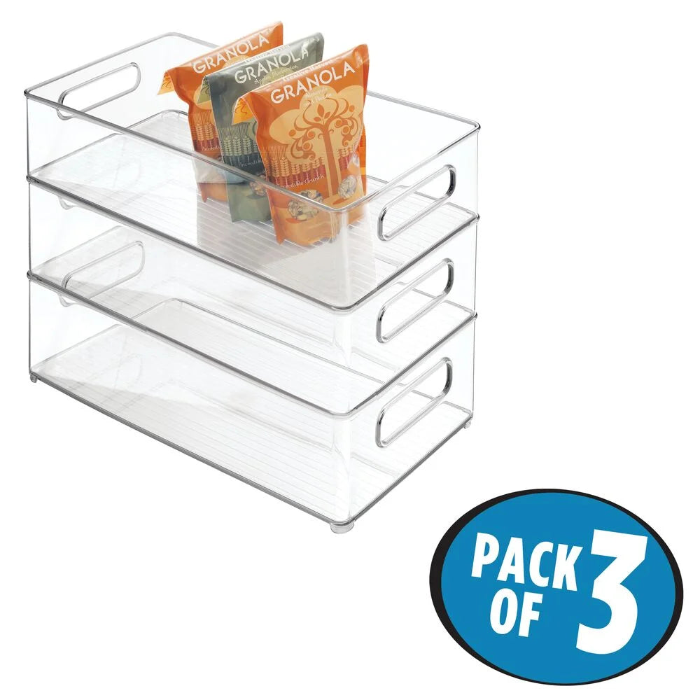 Clear 3 Pack Storage Bins J1907