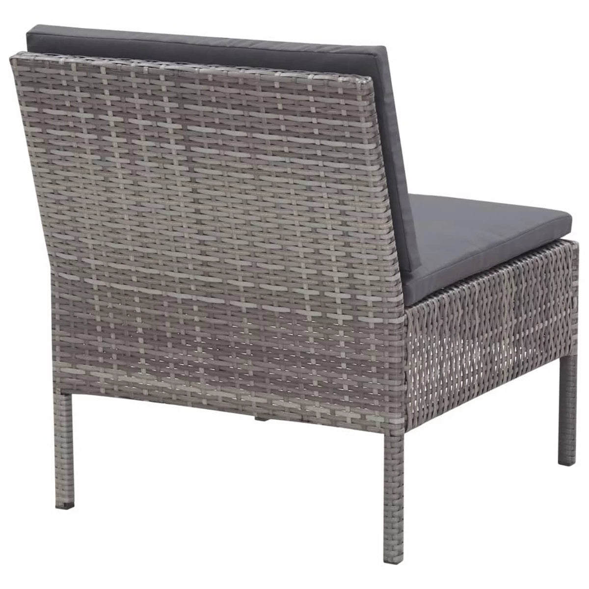 5 Piece Gray Poly Rattan Patio Sofa Set with Coffee Table K785
