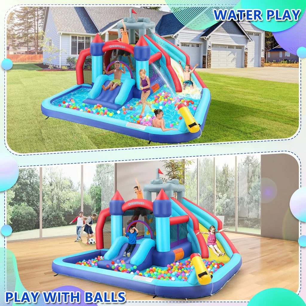 Inflatable Water Slide with Blower and Water Cannon E819