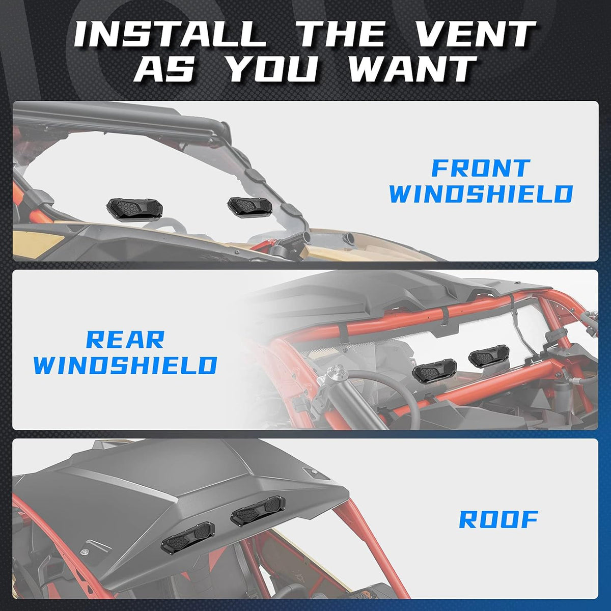 UTV Windshield Vent Kit 2 PCS G9877
