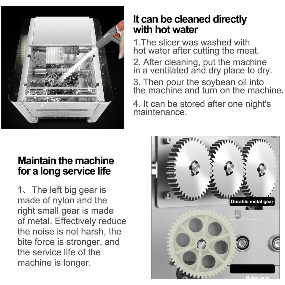 Commercial 2.5mm Electric Meat Cutter Stainless Steel L168