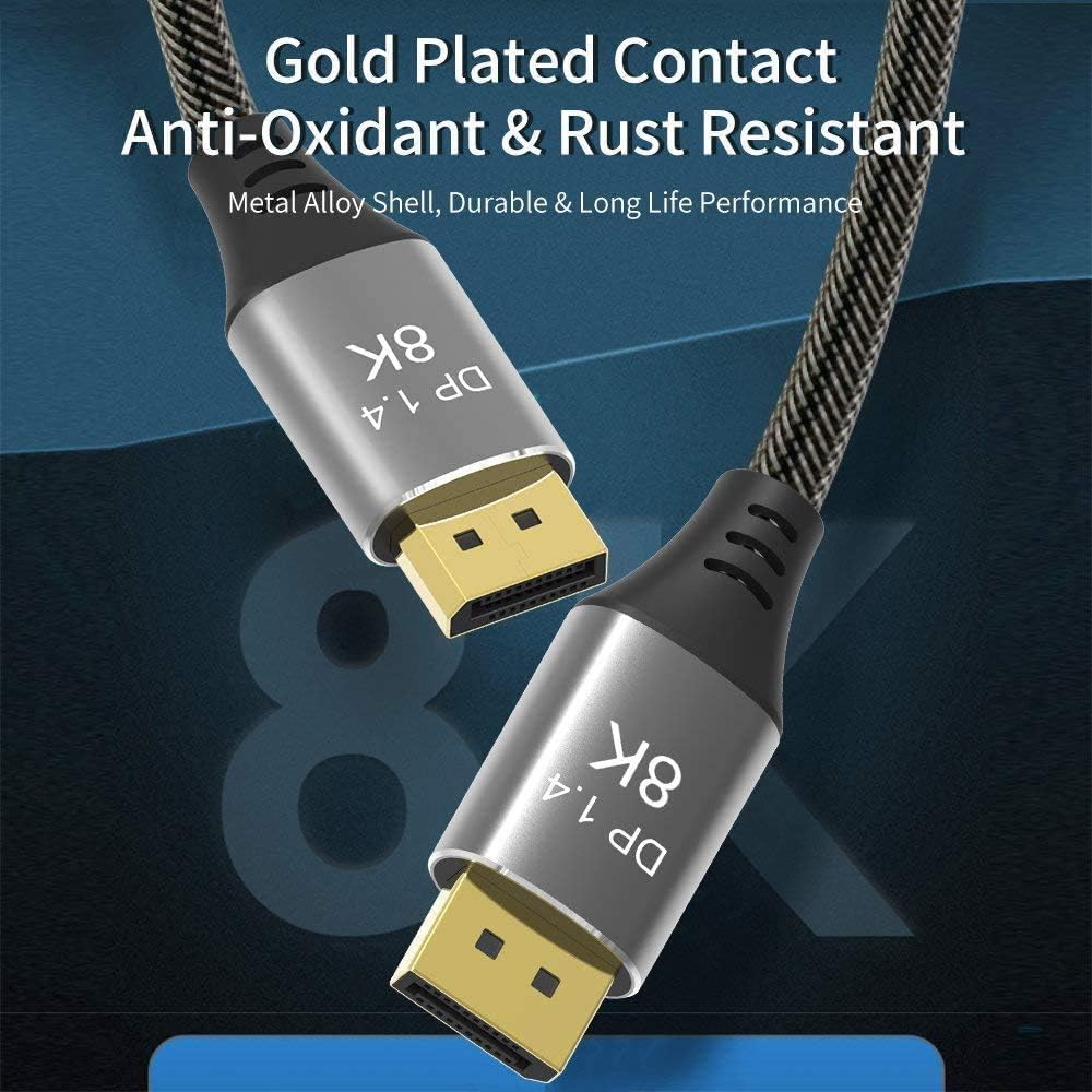 DisplayPort 1.4 Cable 8K 4K 33FT Copper Cord N85276