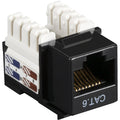 Black Cat6 Keystone Jack 25-Pack E916