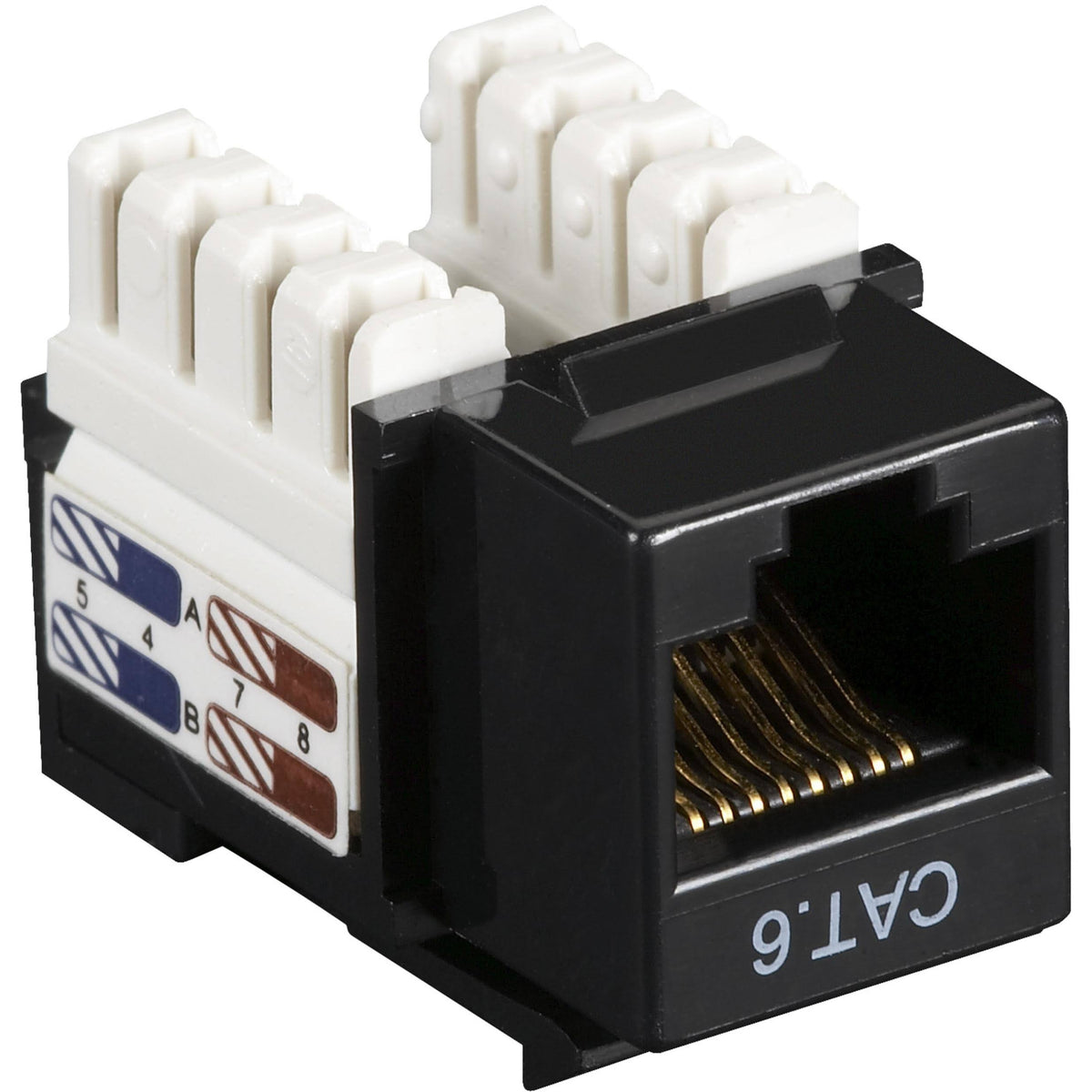 Black Cat6 Keystone Jack 25-Pack E916