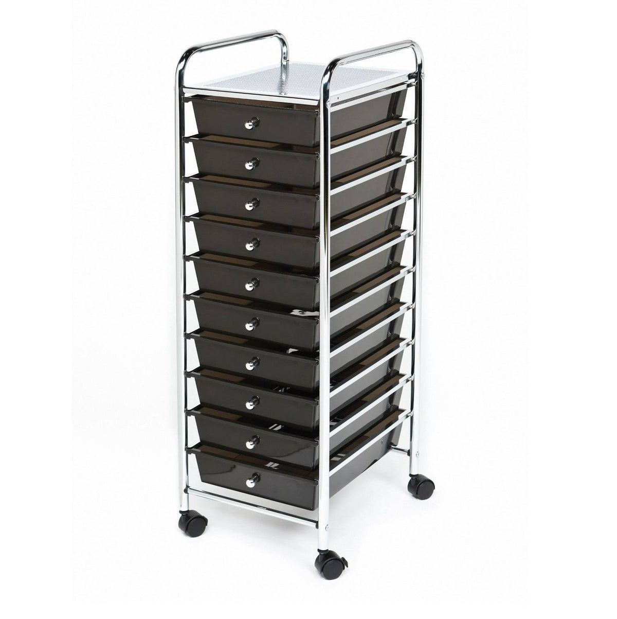 10 Drawer Organizer Cart Black F85158