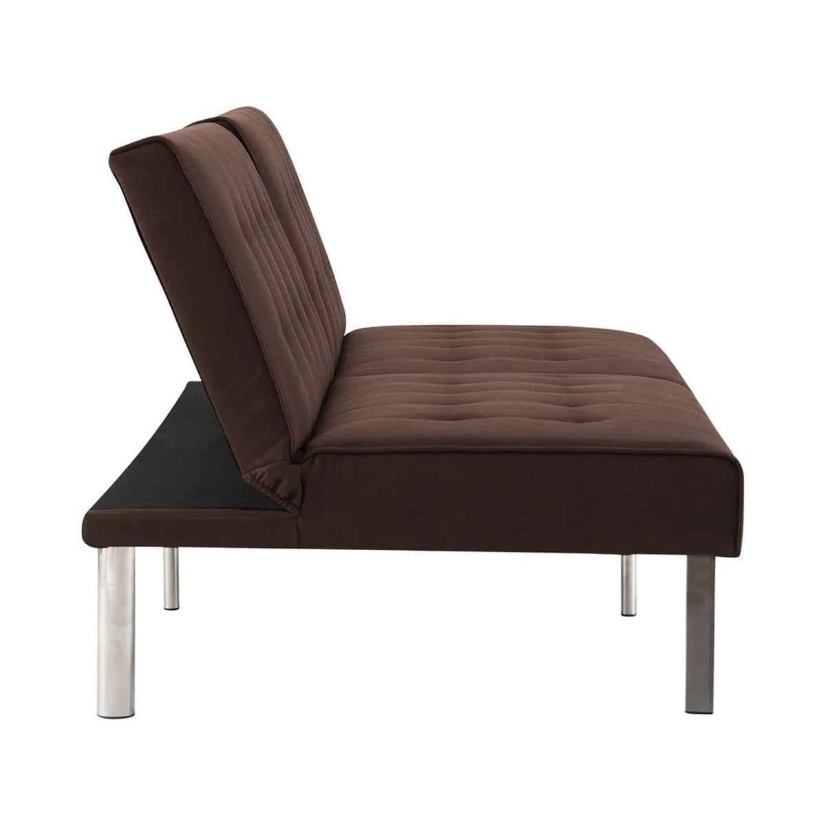 Espresso Linen Tufted Split Back Futon Sofa F2610