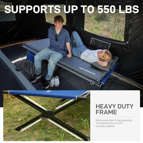 Extra Wide Oversized Folding Camping Cot with Carry Bag N7573