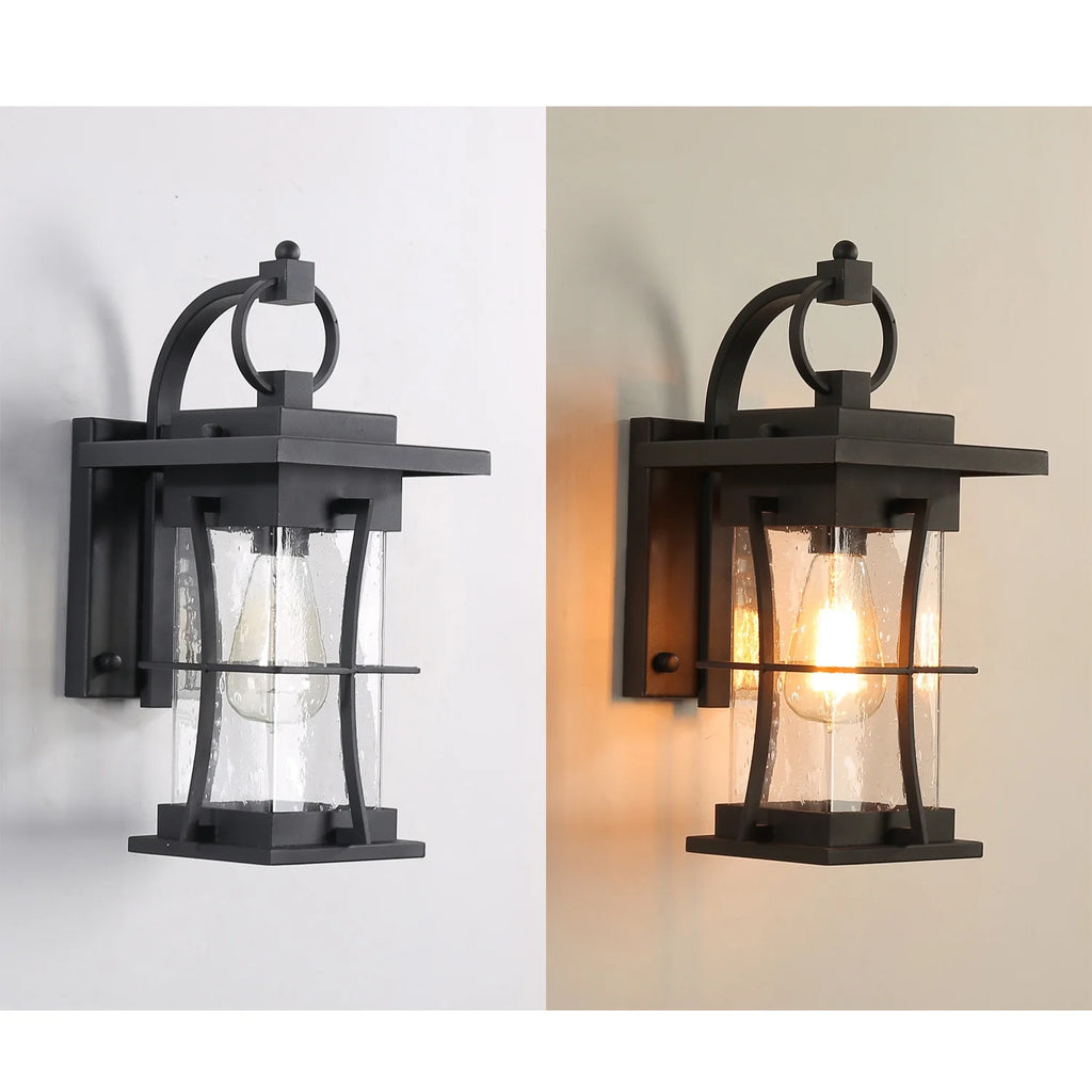 Waterproof Wall Sconce Light Fixture with Clear Glass Shade V54062