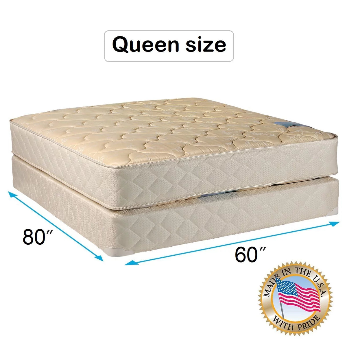 Queen Two-Sided Mattress Set with Bed Frame E36300