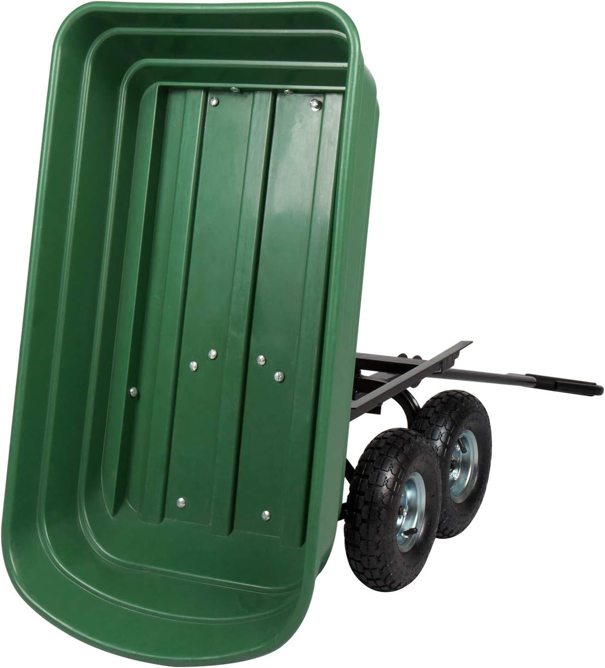 Garden Dump Cart Wagon with Steel Frame and Pneumatic Tires J9821