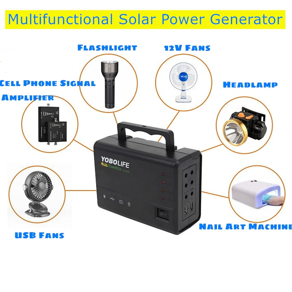 Portable Solar Power Generator Kit with Solar Panel Z14662