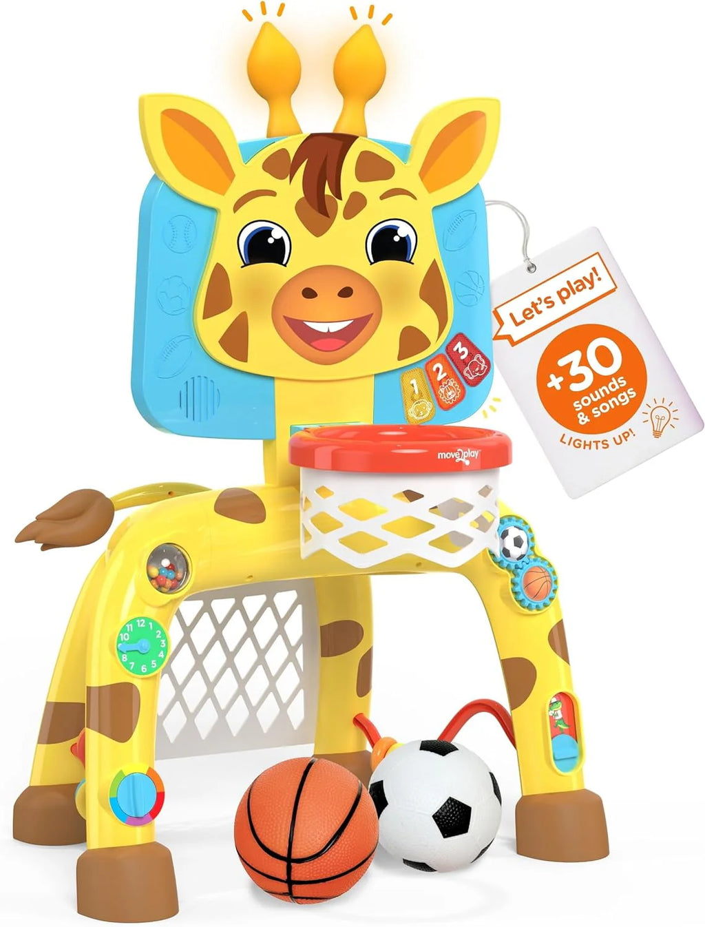 Giraffe Basketball Hoop & Soccer Goal Activity Center A914