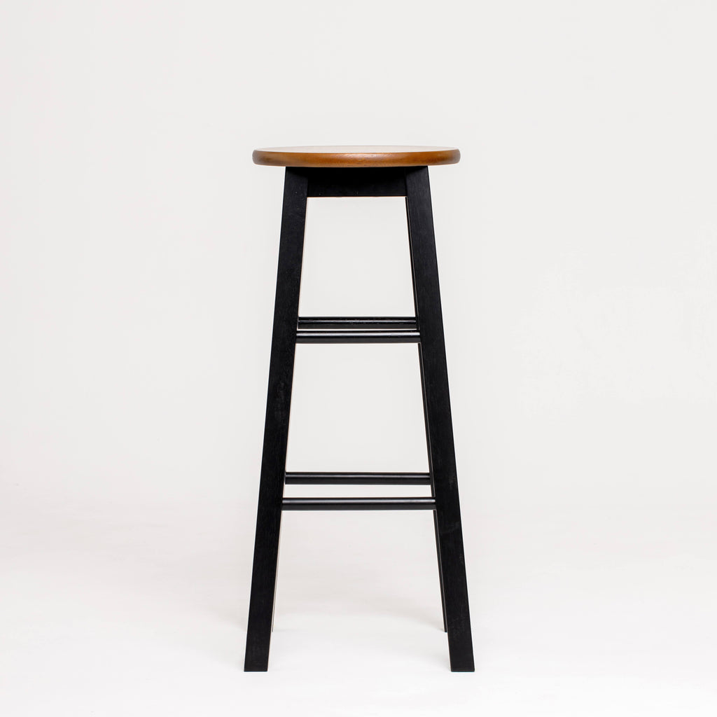 Bar Stool with Round Acacia Seat U559697