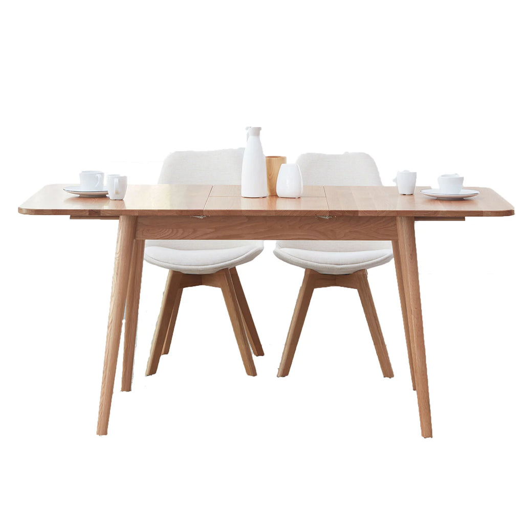 Solid Wood Dining Table for 6-8 People Light Oak R4194