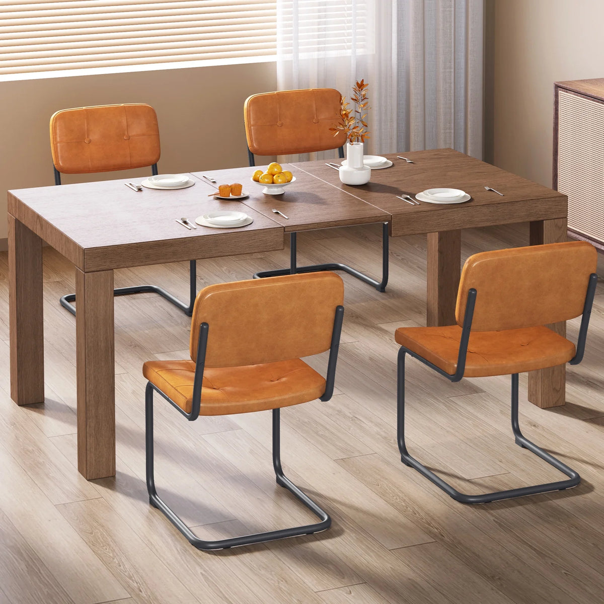 Extendable Dining Table Set with 4 Chairs Q6088