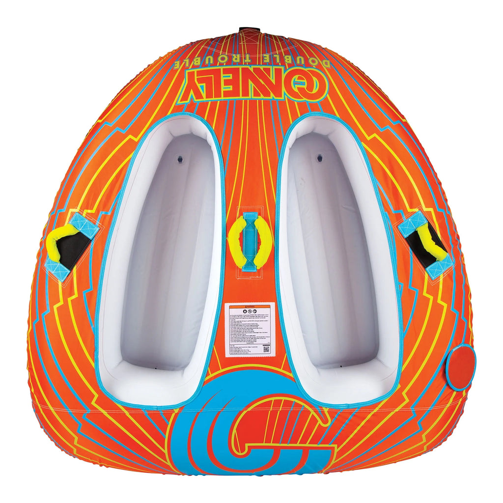 Orange 2 Rider Inflatable Towable Inner Tube Z577762