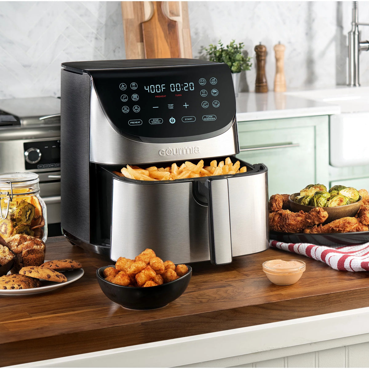 8 Qt Digital Air Fryer with 12 One Touch Presets Q131208