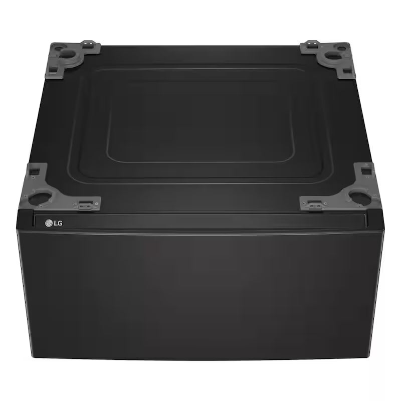 27 in. Black Steel Laundry Pedestal with Storage Drawer H3242