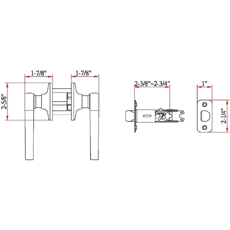 Polished Brass Door Lever E7806