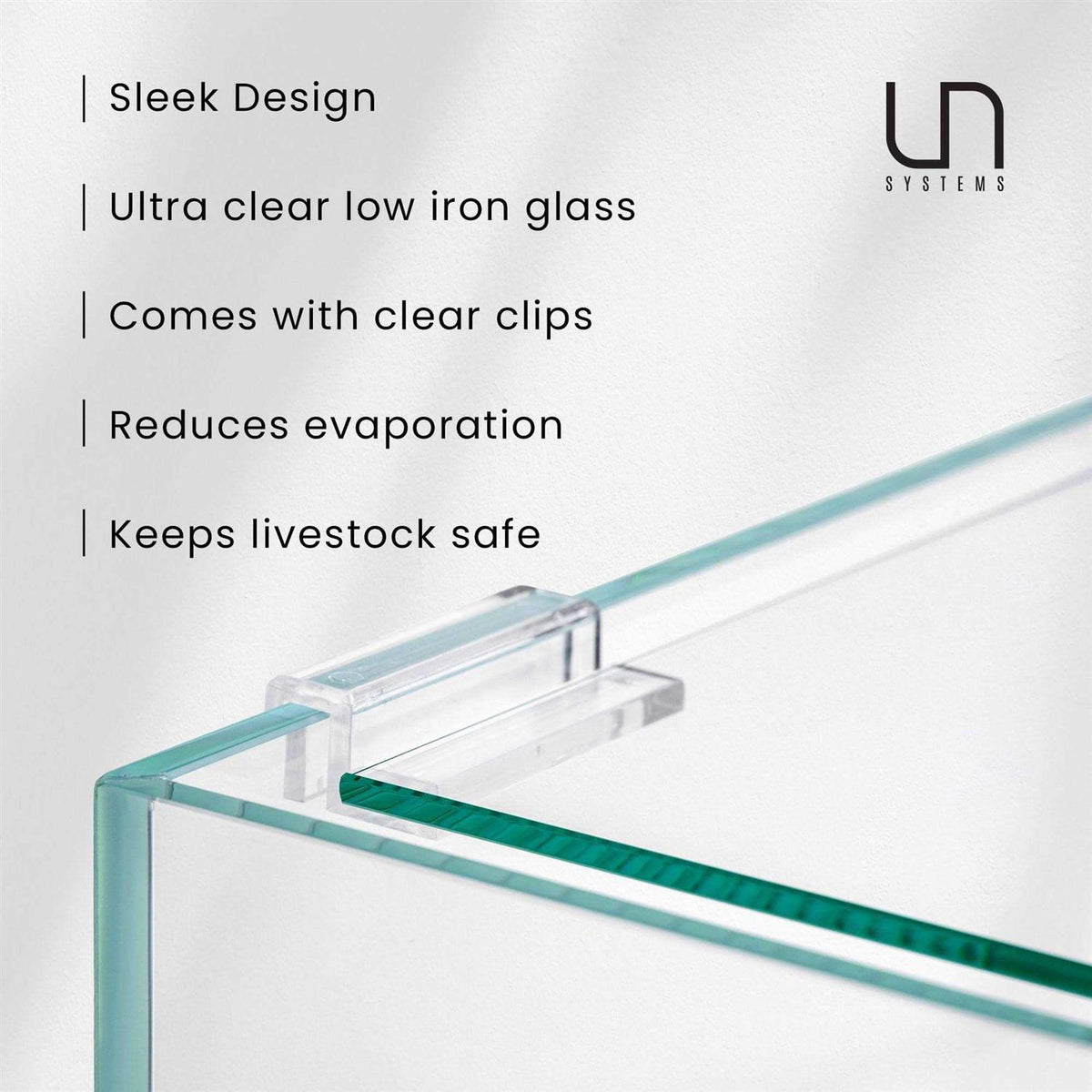 Rimless Tank Glass Lids Lid + Clips Q810