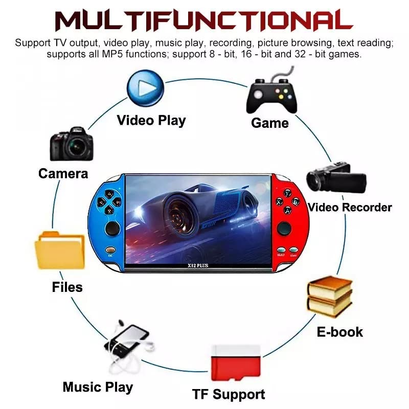 16GB Retro Handheld Games Player 7 Inch Video Game Console F517251