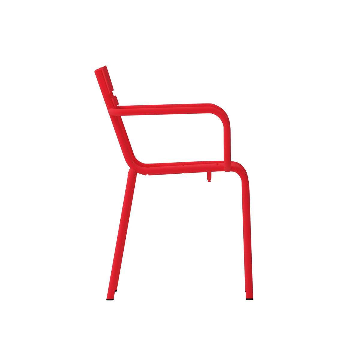 Red Steel Stackable Indoor-Outdoor Chair with Arms R442999