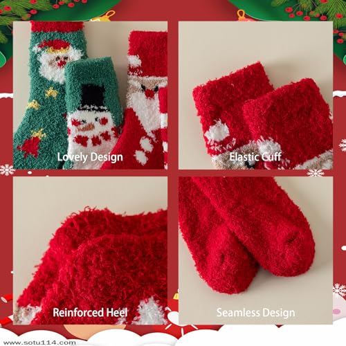 5 Pairs Fuzzy Socks F175