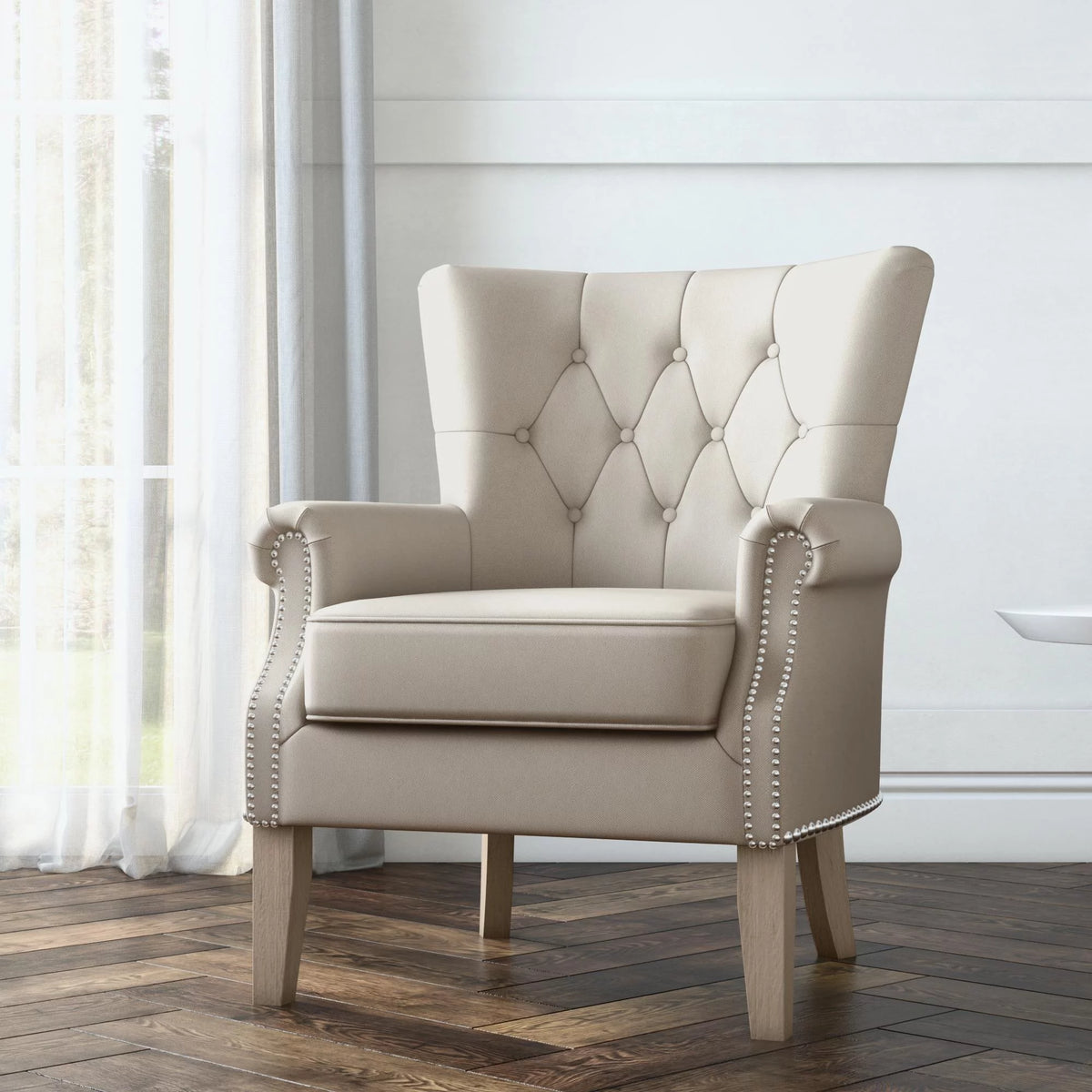 Beige Accent Chair U12401