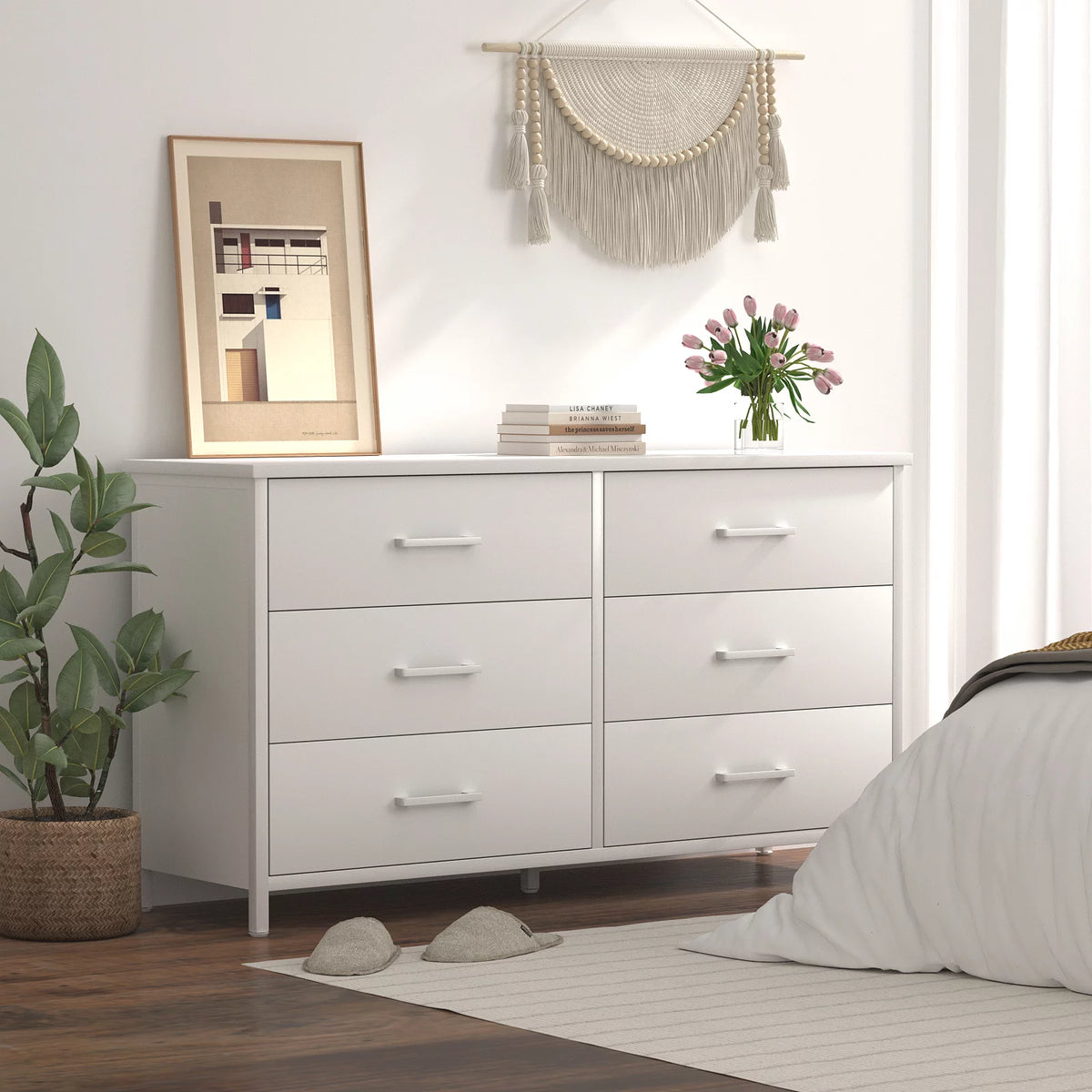 6 Drawer Wood Dresser R92164