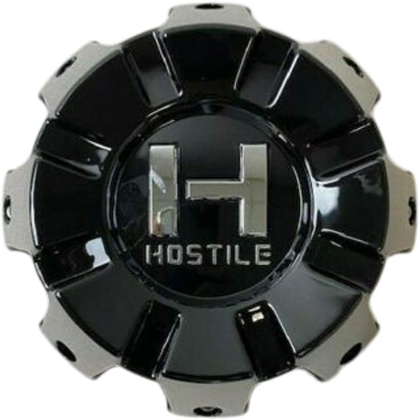 8 Lug Gloss Black Wheel Center Cap U2081
