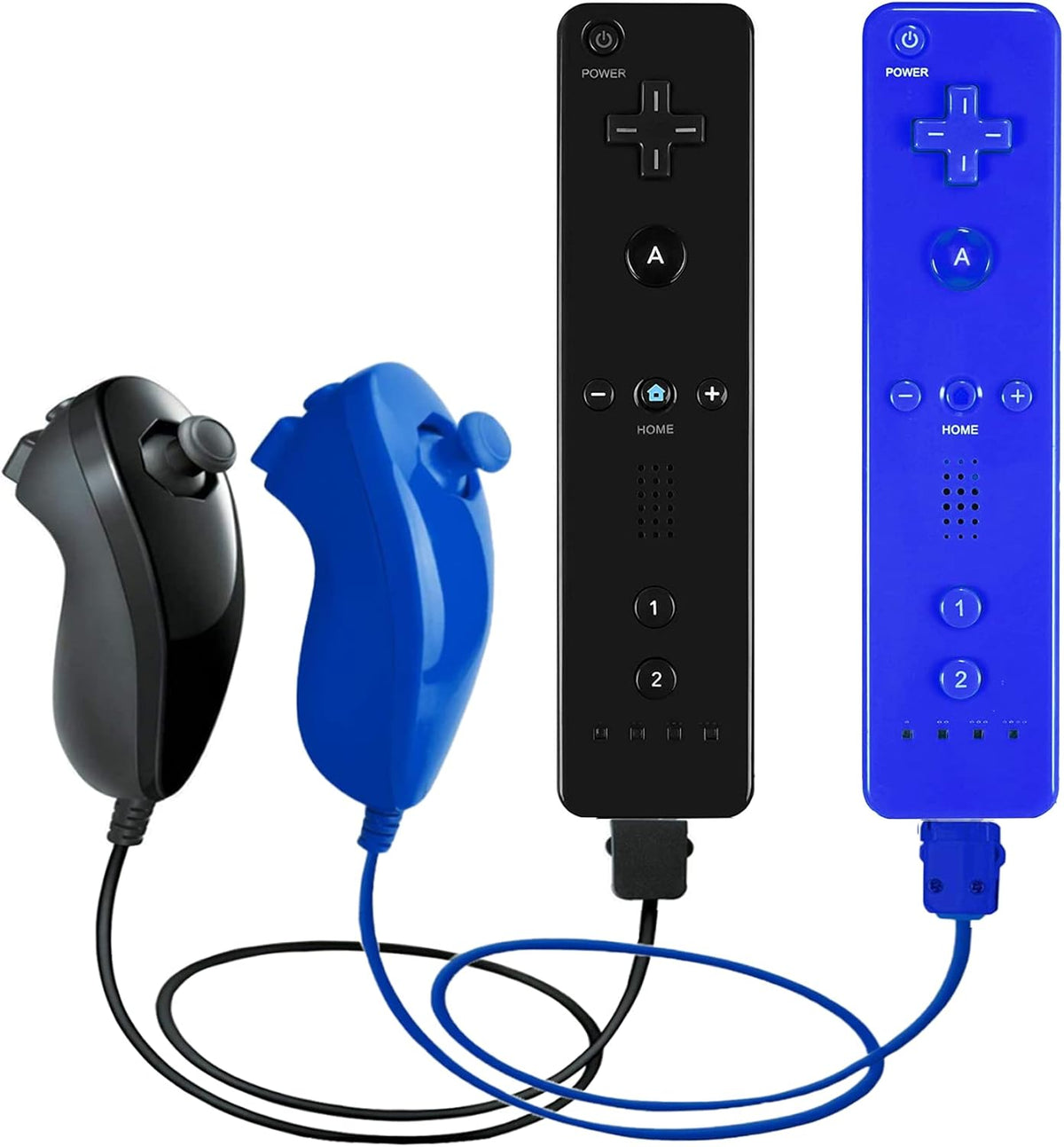 2 Pack Remote Controller and Nunchuck Joystick with Silicone Case and Wrist Strap H333533