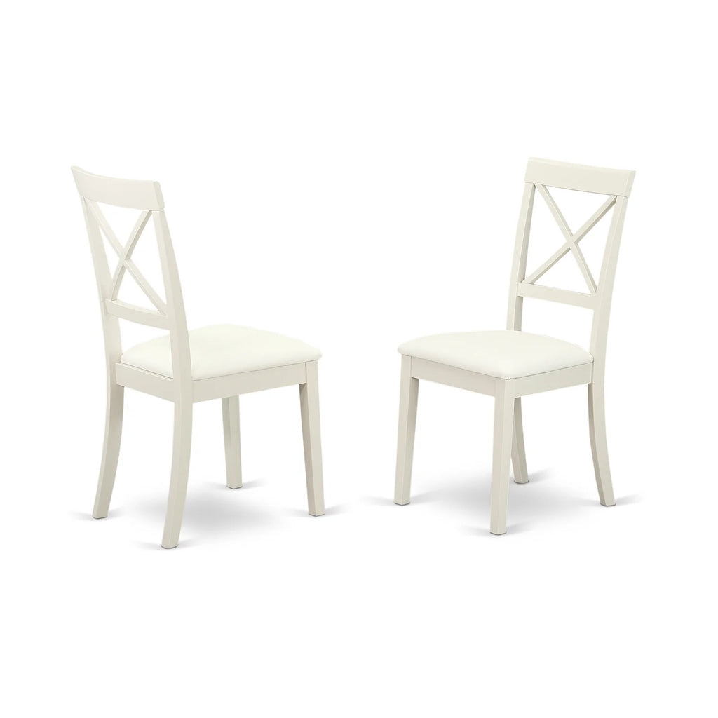 9 Pc Dining Set with Kitchen Table and 8 Faux Leather Seat Chairs Q61128