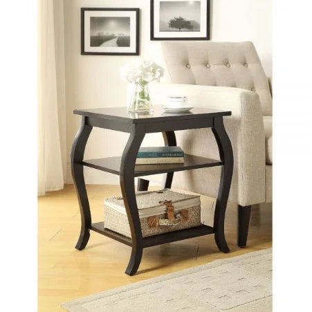 Black Finish Square End Table V144587