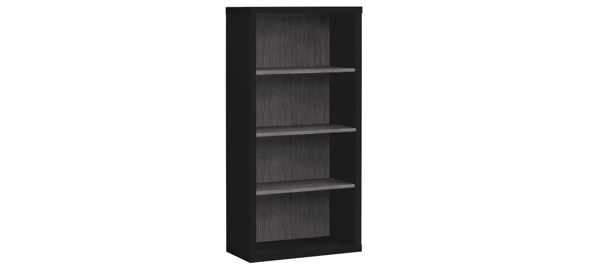 Black Grey Adjustable Shelves Bookcase O300