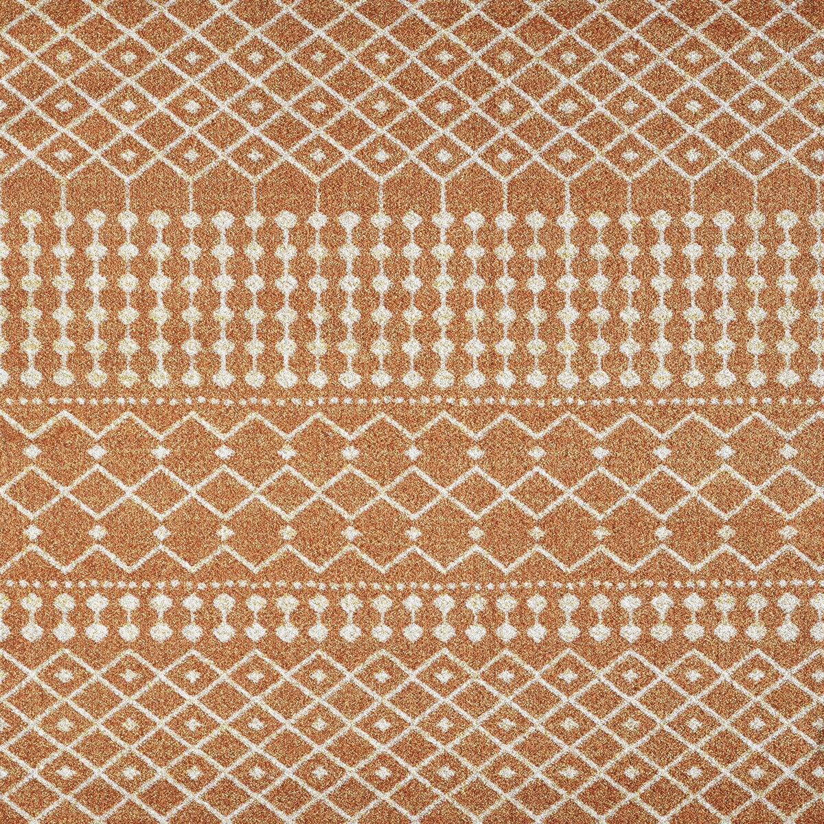 Orange Cream 9x12 Geometric Rug P747