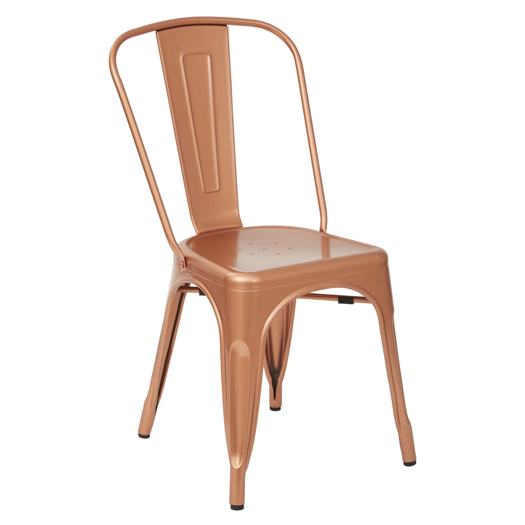 Copper Finish Armless Chair 4 Pack Z13551