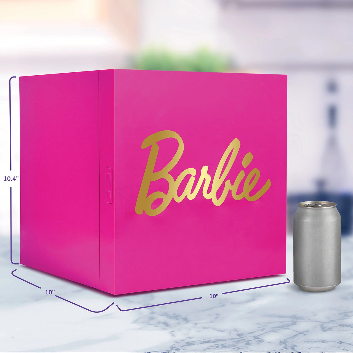 Hot Pink 6 Can Mini Fridge with Glass Door A956