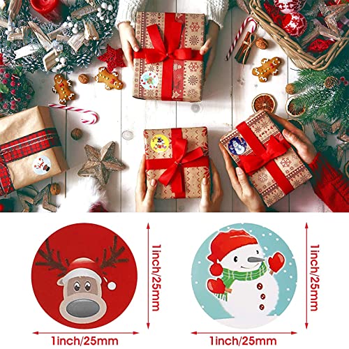Christmas Stickers 6 Rolls 3000 Pieces 1 Inch H633