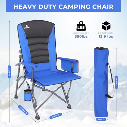 Oversized Folding Camping Chair with Cup Holder & Side Pocket T7912