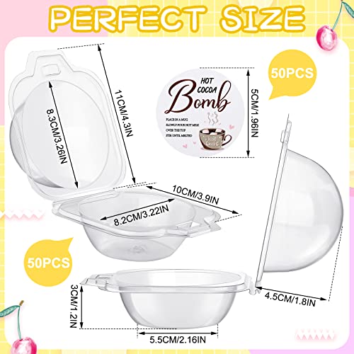 100 Pcs Hot Cocoa Bomb Packaging Box and Sticker Set L747183