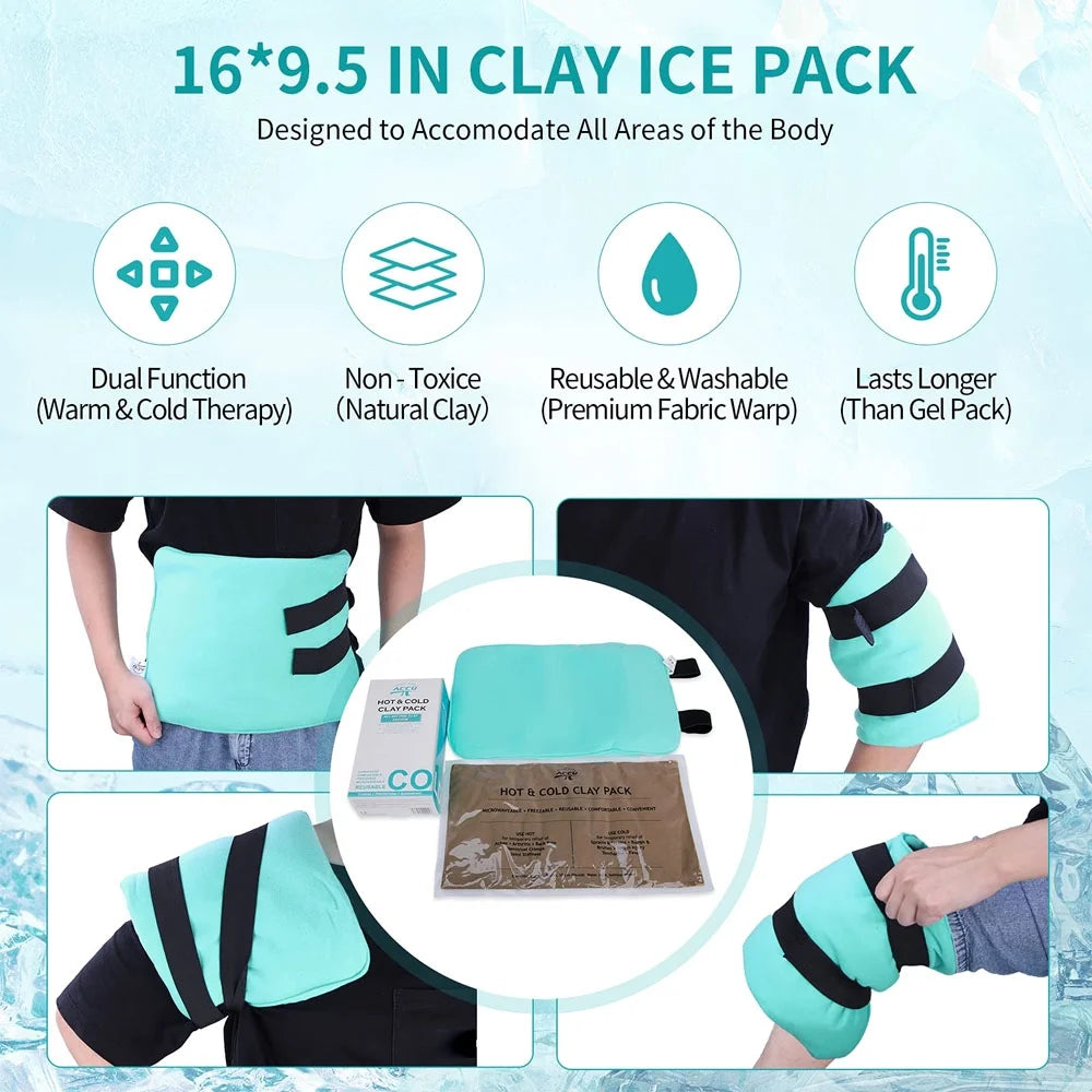 Reusable Clay Hot Cold Pack 16" x 9.5" L7200