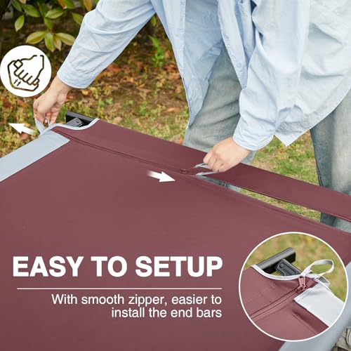 Extra Wide Oversized Folding Camping Cot with Carry Bag N7573