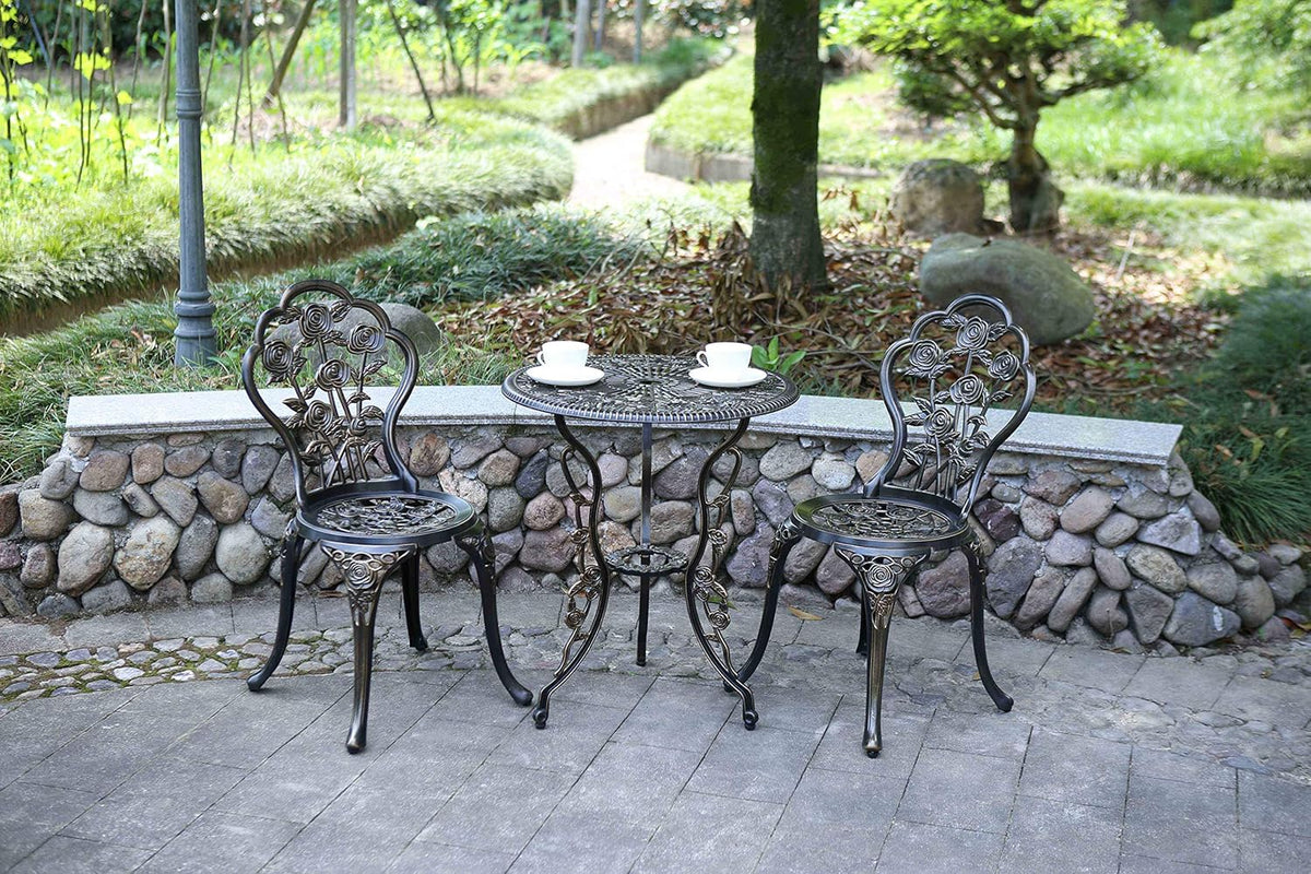 5-Piece Cast Aluminum Patio Bistro Table Set T5930