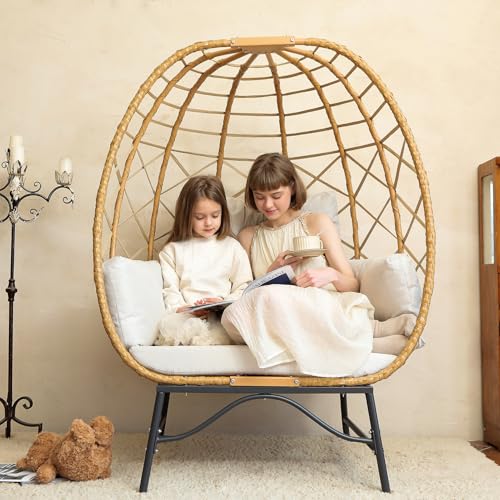 Oversized Wicker Egg Chair with Cushion S41546