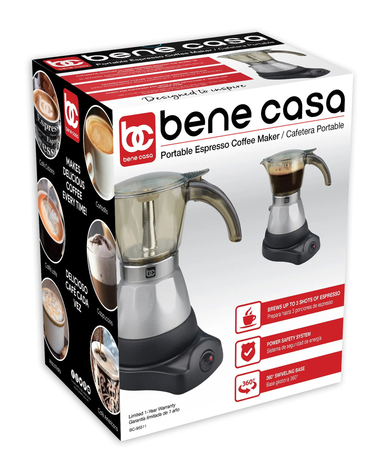3 Cup Electric Espresso Coffee Maker S131812