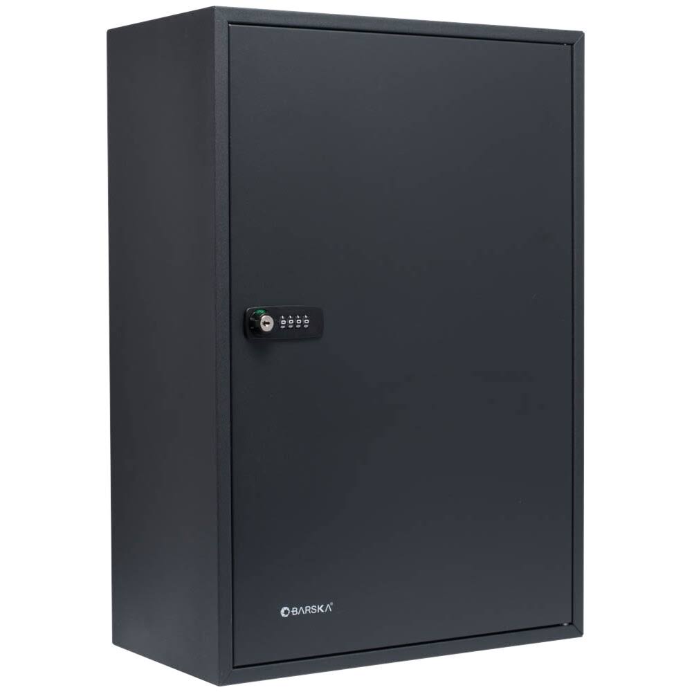 300 Position Adjustable Key Cabinet with Combination Lock Black G916608