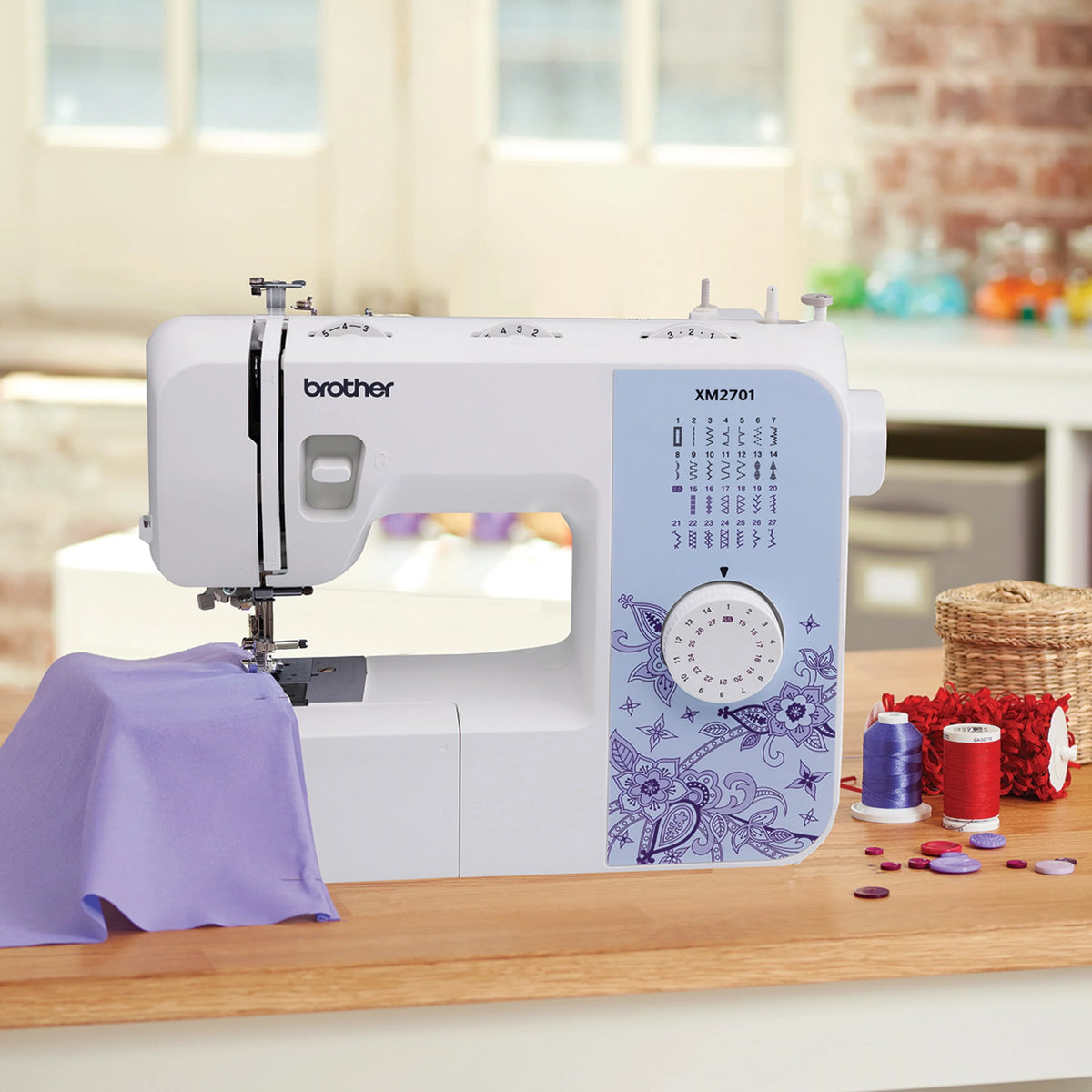 Portable Full-Featured Sewing Machine with 27 Stitches C3061