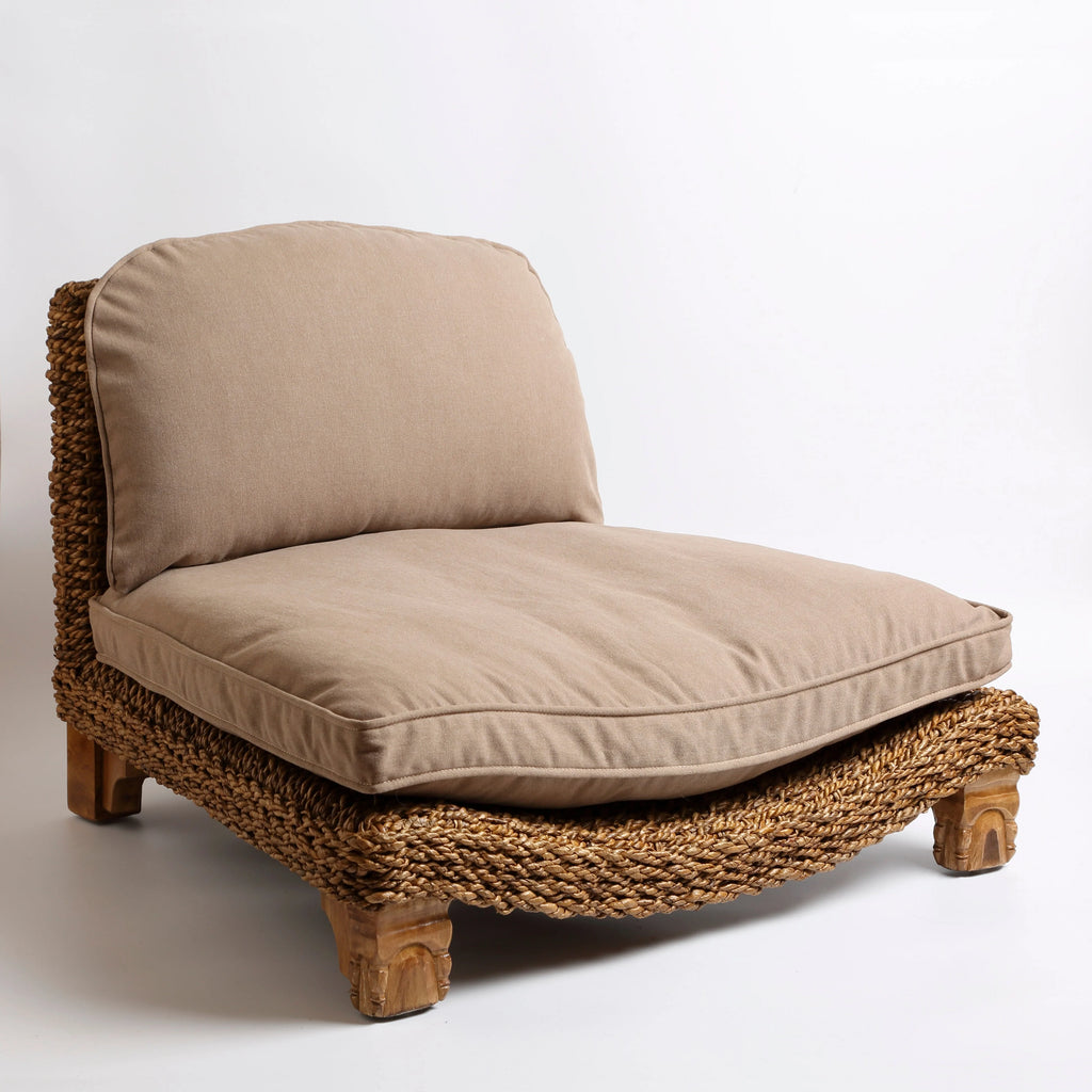 Natural Meditation Chair with Cream Cushion E52781