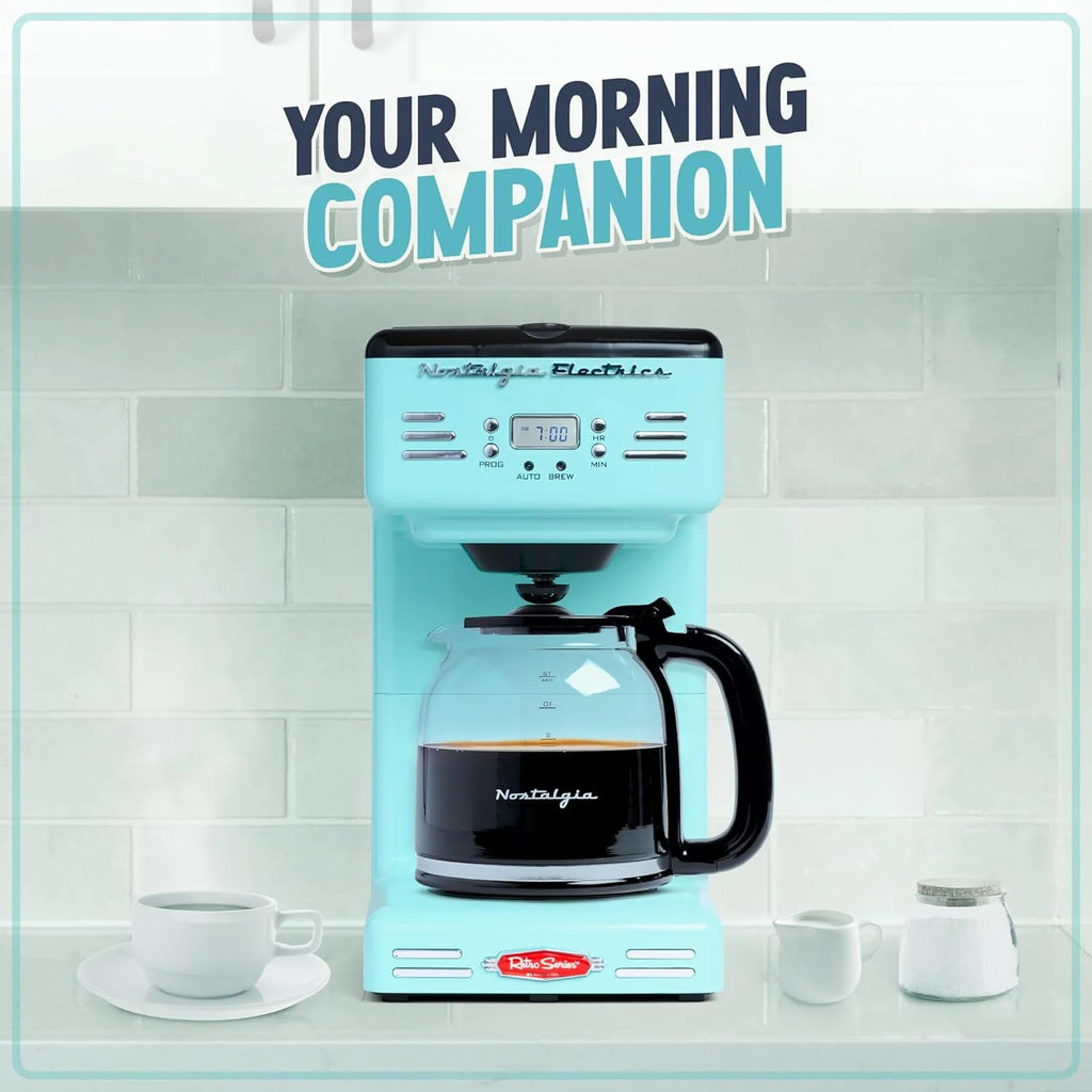Aqua 12-Cup Programmable Retro Coffee Maker U346